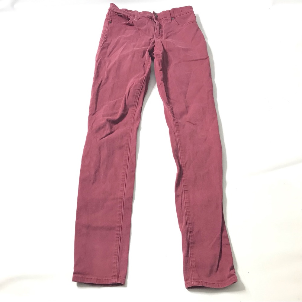 Madewell Jeans 9” High Riser Skinny Skinny Jeans 26TL Junior Women’s Red Denim